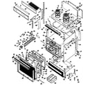 GE JHP70N*K4 door/oven/cooktop diagram
