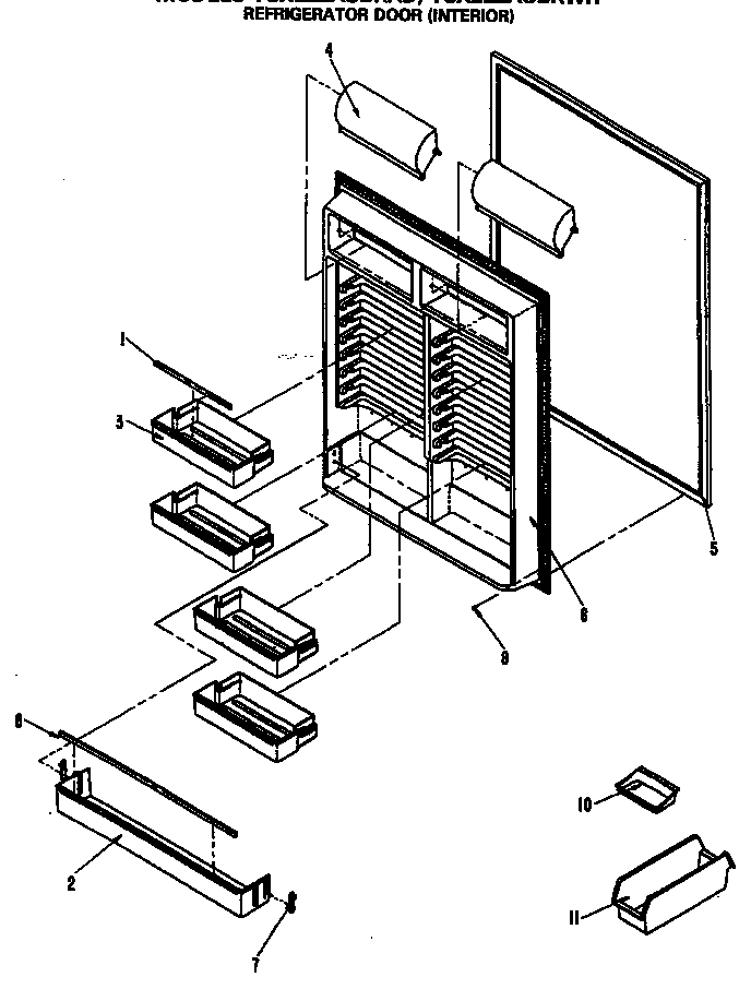 Refrigerator door (interior)