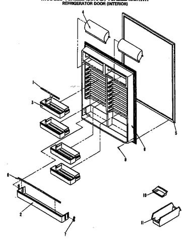 Refrigerator door (interior)