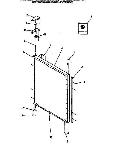 Refrigerator door (exterior)