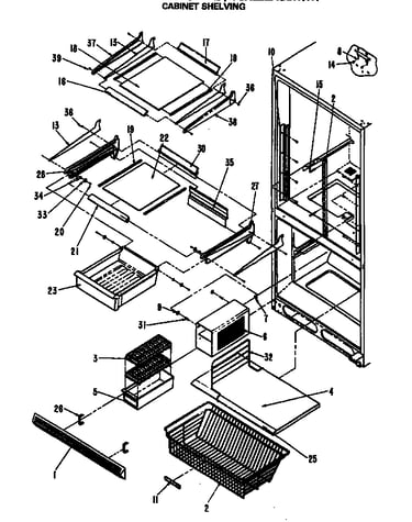 Cabinet shelving