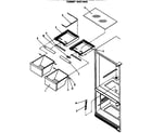 GE TCX22ZASBR cabinet shelving diagram