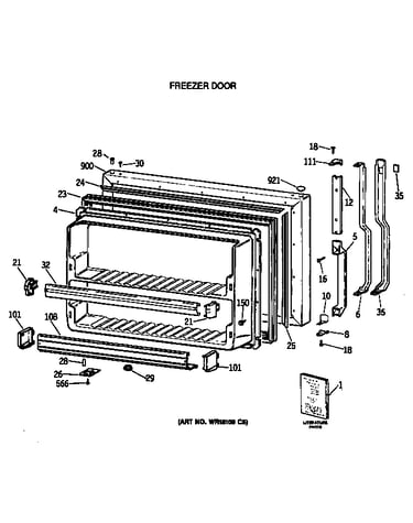 Freezer door