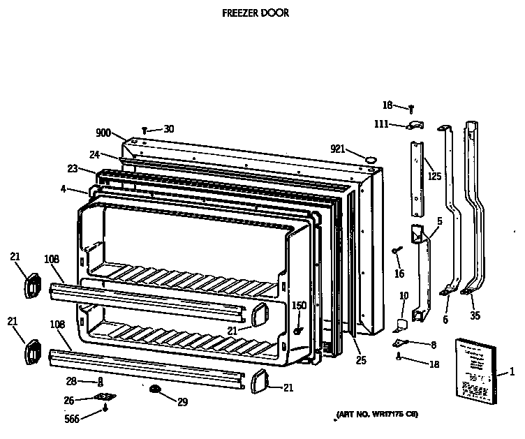 Freezer door