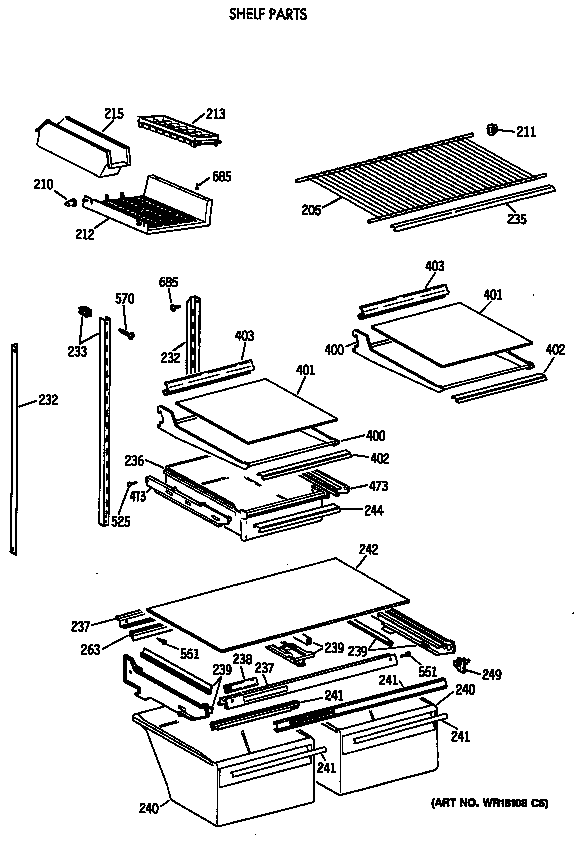 Shelf parts