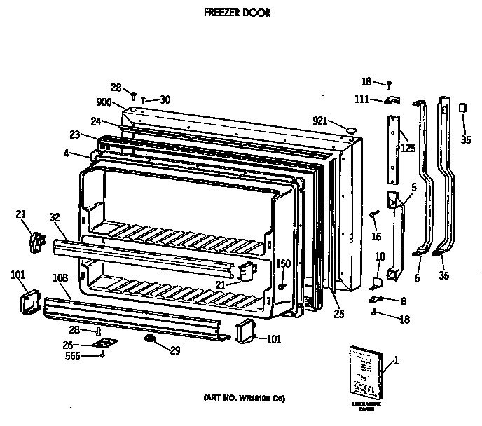 Freezer door