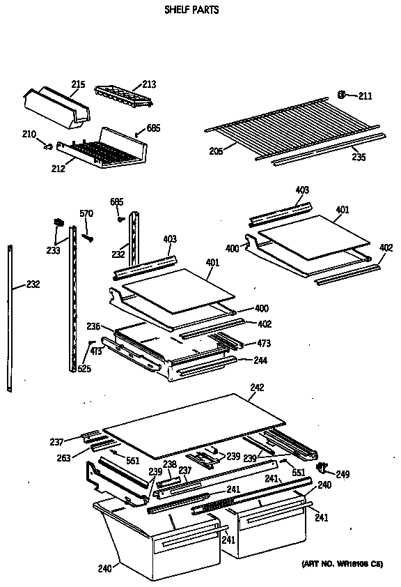 Shelf parts
