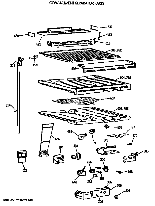 COMPARTMENT SEPARATOR PARTS