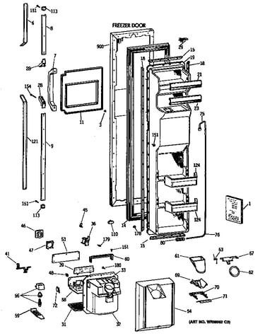 Freezer door