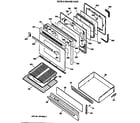 GE JGBP34GEV3WH door & drawer parts diagram