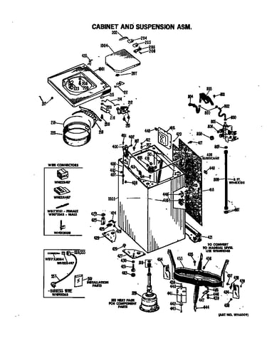 Cabinet and suspension asm.