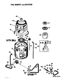 Tub, basket and agitator