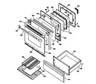 GE JBP56GS2 door diagram