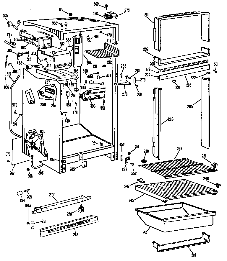 Cabinet/shelves