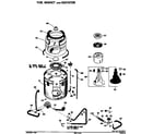 GE WWA7079VCL tub, basket and agitator diagram