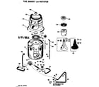 GE WWA8320VCL tub, basket and agitator diagram