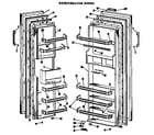 GE TFF18EAC refrigerator doors diagram