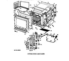 GE JHP67G*V5 upper oven case parts diagram