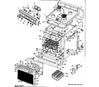 GE JBC16G*02 electric range assembly diagram