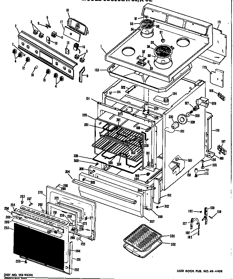 Electric range assembly