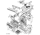 GE JHP56*V8 electric range assembly diagram