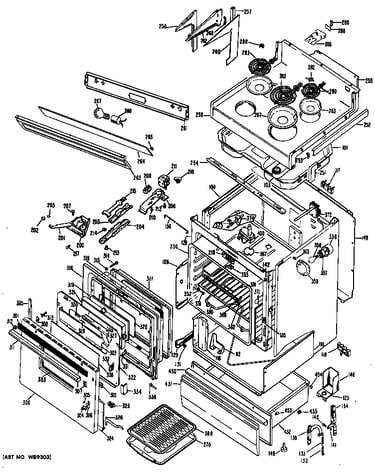 Electric range assembly