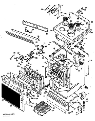 Electric range assembly