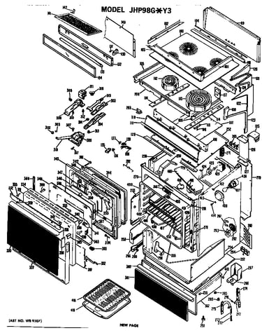 Electric range assembly