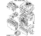 GE JSP23*02 electric range assembly diagram