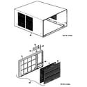 GE AXN18W1G1 cabinet/grille diagram