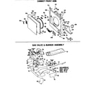 GE DDG8288PKC gas valve & burner assembly diagram