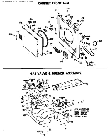 Gas valve & burner assembly