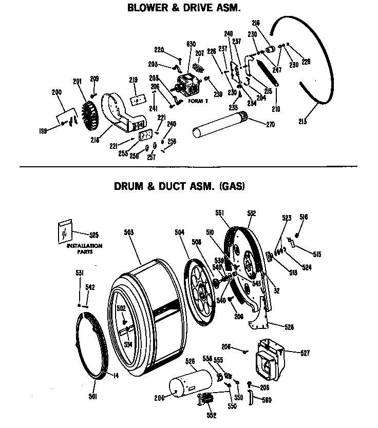 DRUM & DUCT ASM. (GAS)