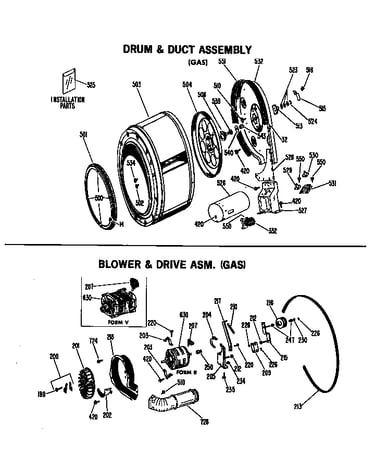 Blower & drive asm. (gas)