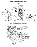 Gas valve burner assembly