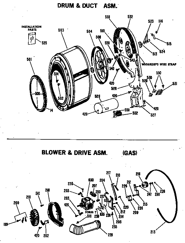 Blower & drive asm. (gas)