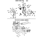 GE DDC4492ABL gas valve & burner assembly diagram