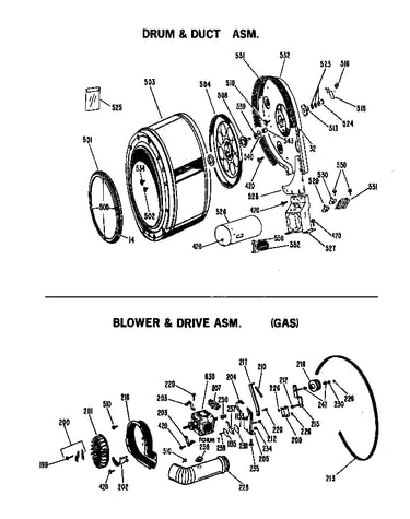 Blower & drive asm. (gas)