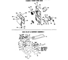 GE DDC4397VEL gas valve & burner assembly diagram