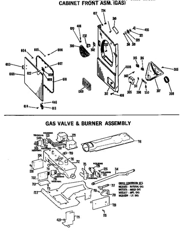 Gas valve & burner assembly