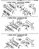 V model dryer - backsplash asm.