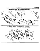 V model dryer - backsplash assembly