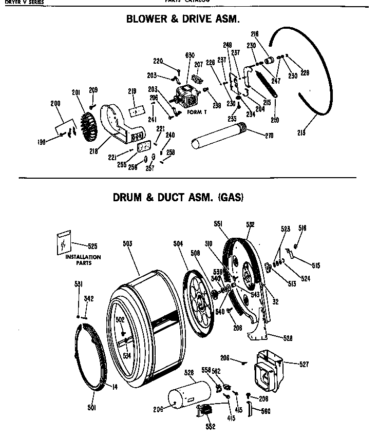 Drum & duct asm. (gas)