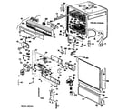 GE GSD580W-54 dishwasher assembly diagram