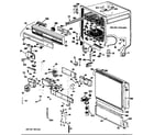 GE GSD551W-54FK dishwasher assembly diagram