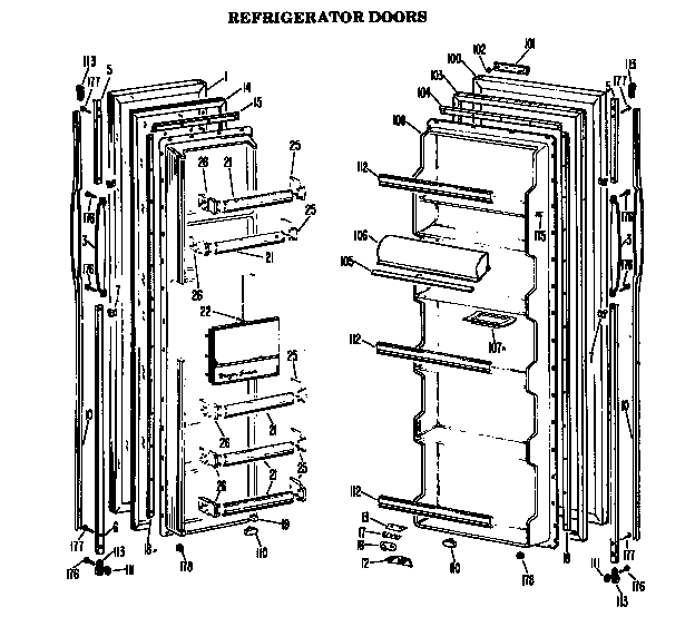 Refrigerator doors