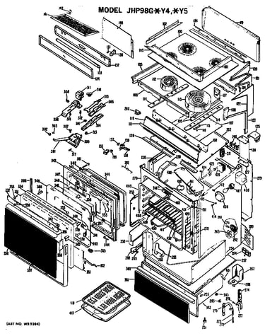 Electric range assembly