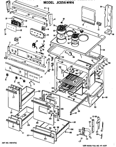 Electric range assembly