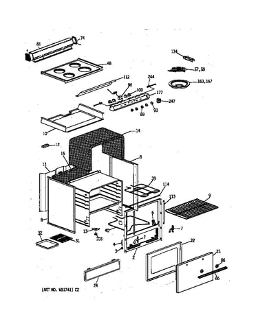 Electric range assembly