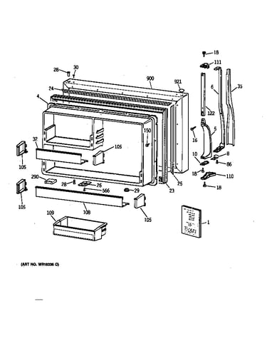 Freezer door